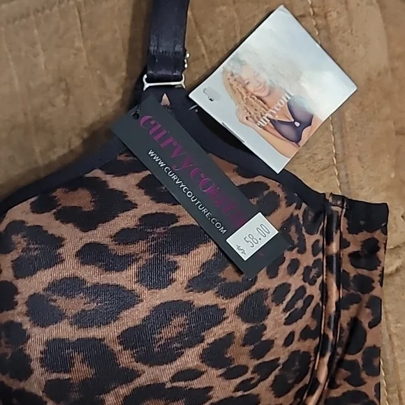 Curvy Couture 40D Leopard Tulip Smooth T-shirt Bra - Picture 2 of 9